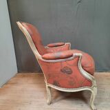 Bergere upholstered in Louis XV style