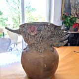 Vase Zoomorphe en grès signé années 60