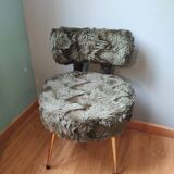 Green "moumoute" chair 1970 Pelfran