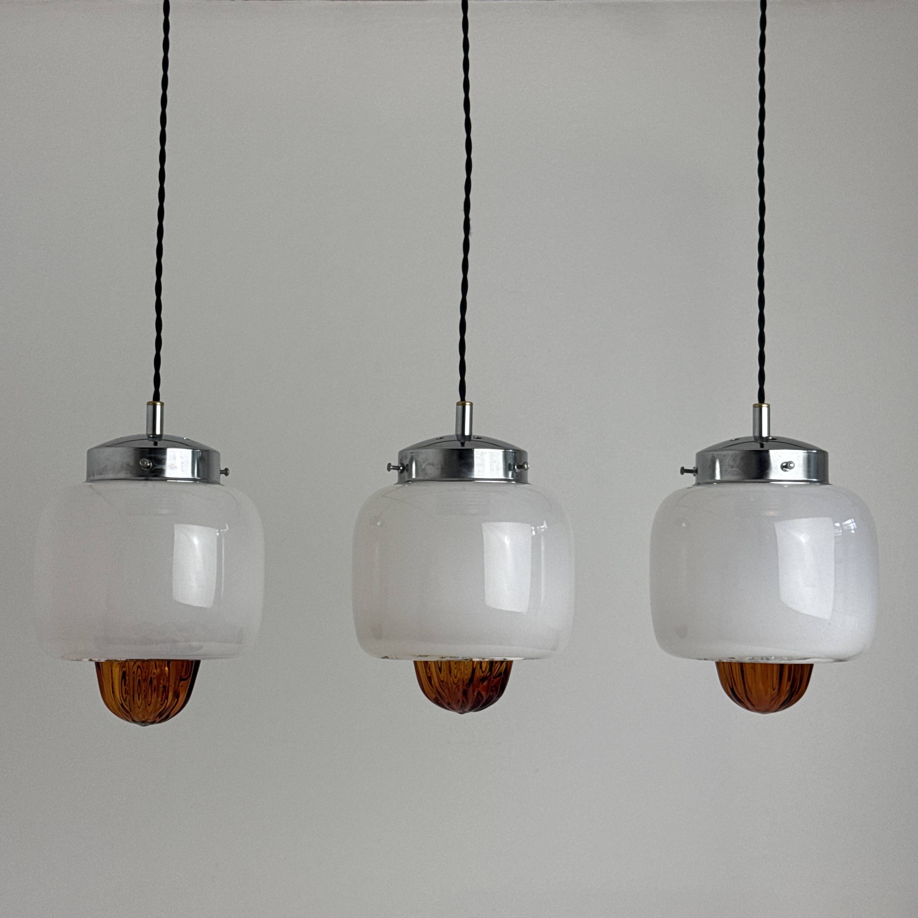 LOT 3 ANTIQUE SUSPENSIONS "MURANO GLASS" VINTAGE
