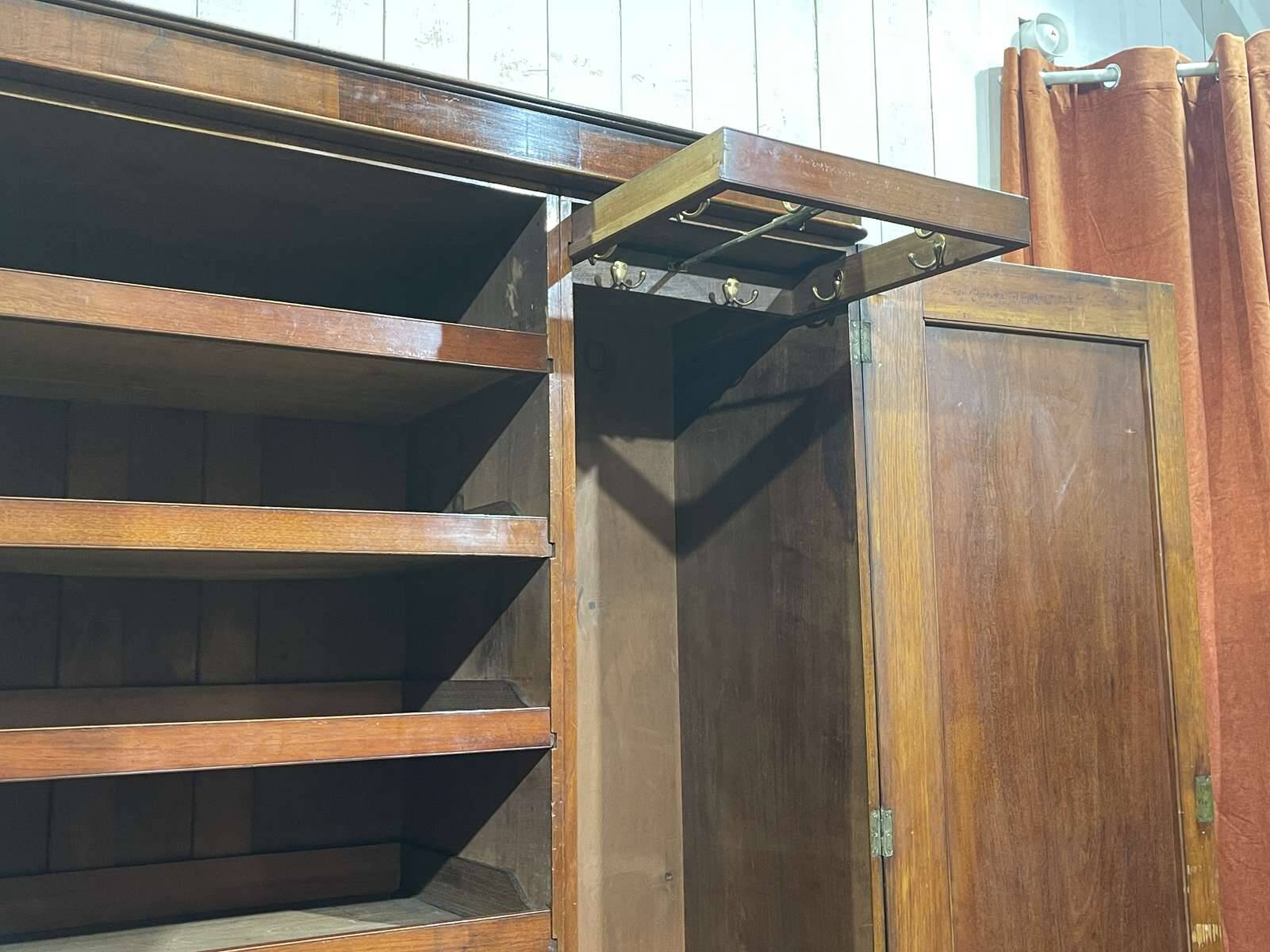 Armoire dressing Victorienne 19ème en acajou.