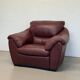 Burgundy leather armchair Natuzzi