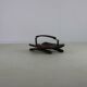 Seventies brutalist design wood basket