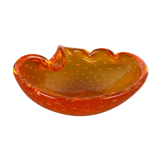 Murano Glass "Honey" Bowl Element Shell Ashtray Seguso Murano, Italy, 1970s