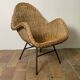 Mid-century wicker armchair