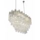 Elegant Italian Murano Glass Chandelier with Clear Tronchi Elements