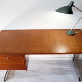 Ordo desk, teak, 1970, chrome cantilever footing