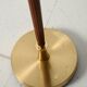 Teak and Amber colored Glass Floor Lamp