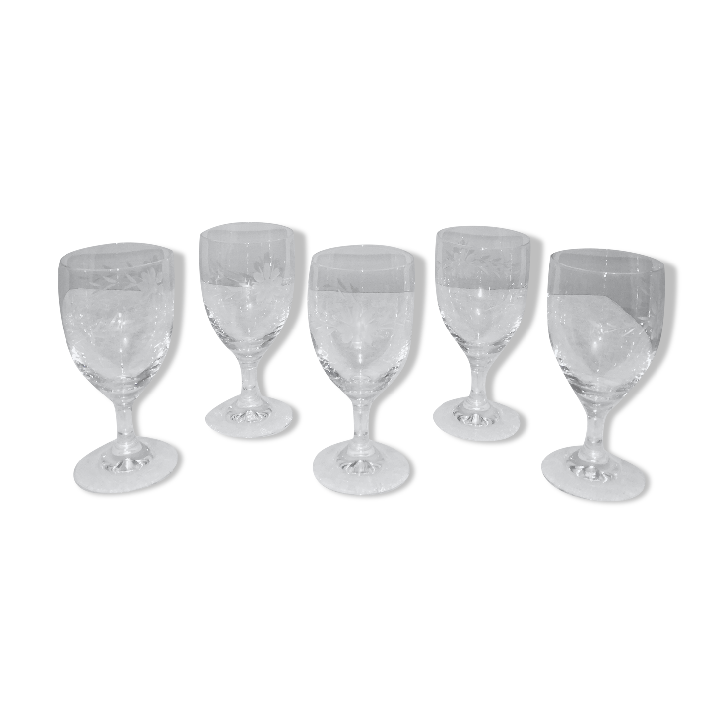 5 12cl crystal wine glasses