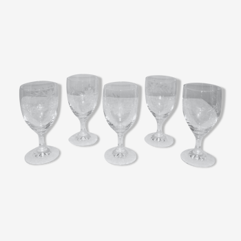 5 12cl crystal wine glasses