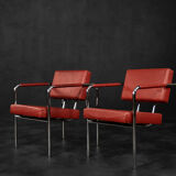 Fauteuils scandinaves bauhaus chrome