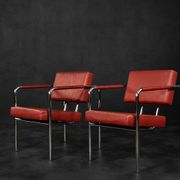 Fauteuils scandinaves bauhaus chrome