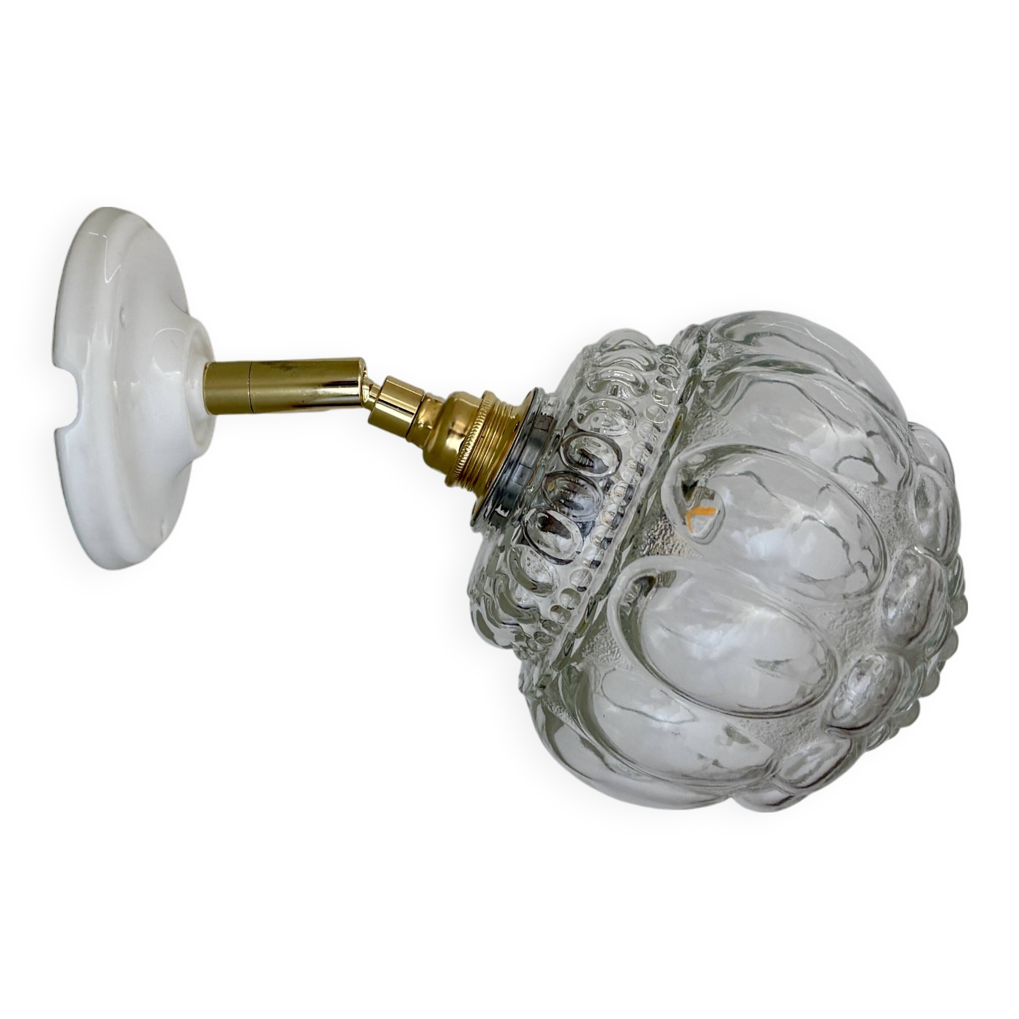 Vintage glass globe wall light