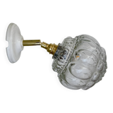 Vintage glass globe wall light