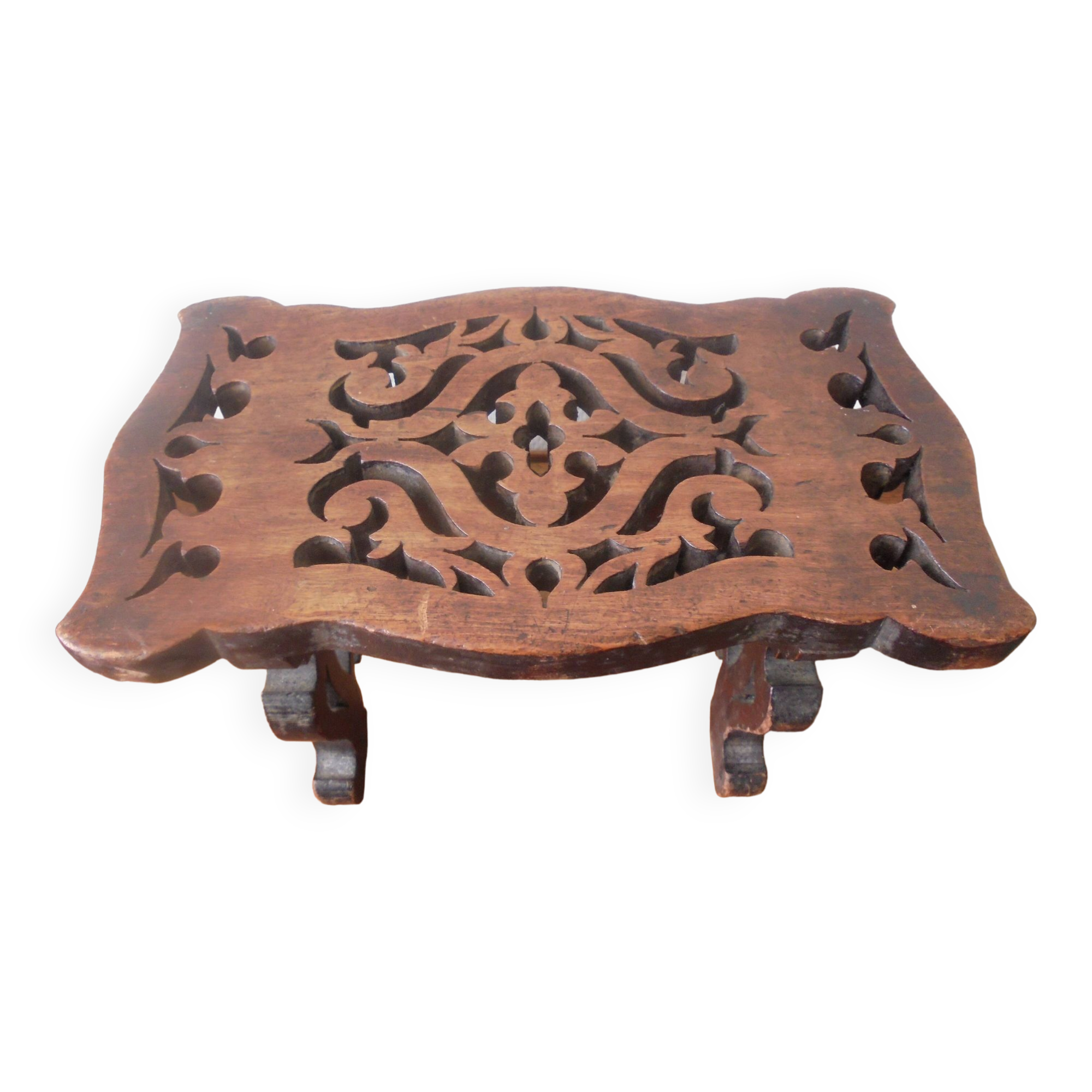 small bench or footrest, wood