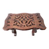 small bench or footrest, wood