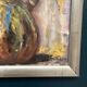 Original Swedish Oil on Canvas – “Vessel with Mimosa” by Monica Gilhorn – Signed – Vintage & Framed – 40 × 31.5 cm (15.7" × 12.4")