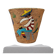 Glazed ceramic cache-pot with Mexican decoration – Art Deco – 20th century