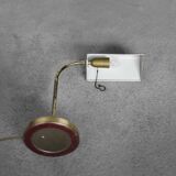 Mid-Century German Modern Gold Brass Desk Lamp with Chain from Karstadt AG, 1970s