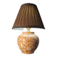 Lampe céramique style craquelé creme et ocre vernissé 37x26