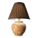 Lampe céramique style craquelé creme et ocre vernissé 37x26