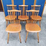 Set of 5 Baumann Menuet chairs