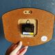 Vintage formica clock rectangular silent wall clock "Black star"