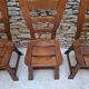 Brutalist oak chairs
