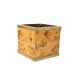Hollywood regency burl and brass plant pot, Vivai del Sud Italy 1970s