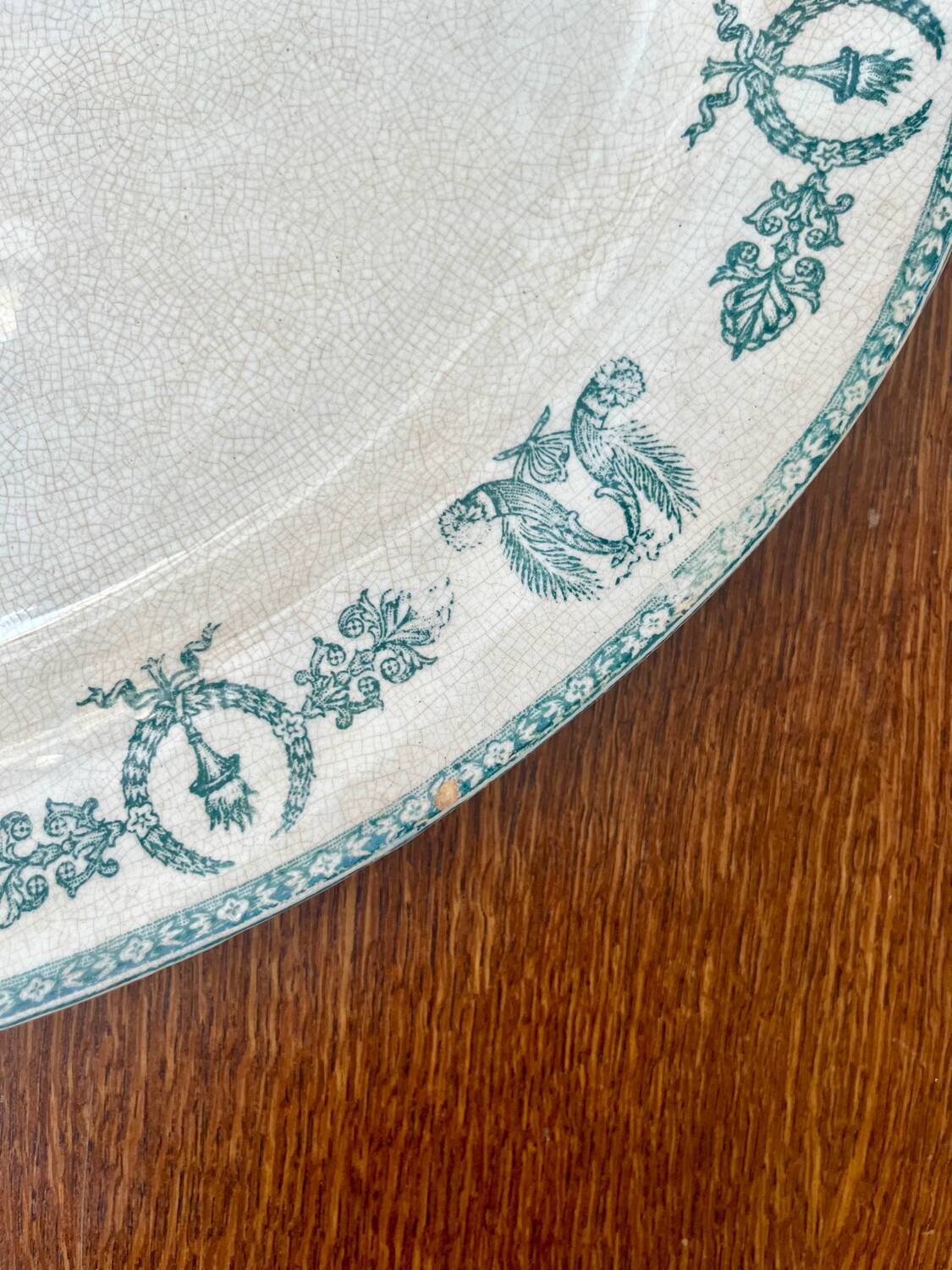 Antique ironstone dish, Wagram pattern