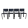 Lot de 4 chaises Matteo Grassi en cuir noir – Design italien