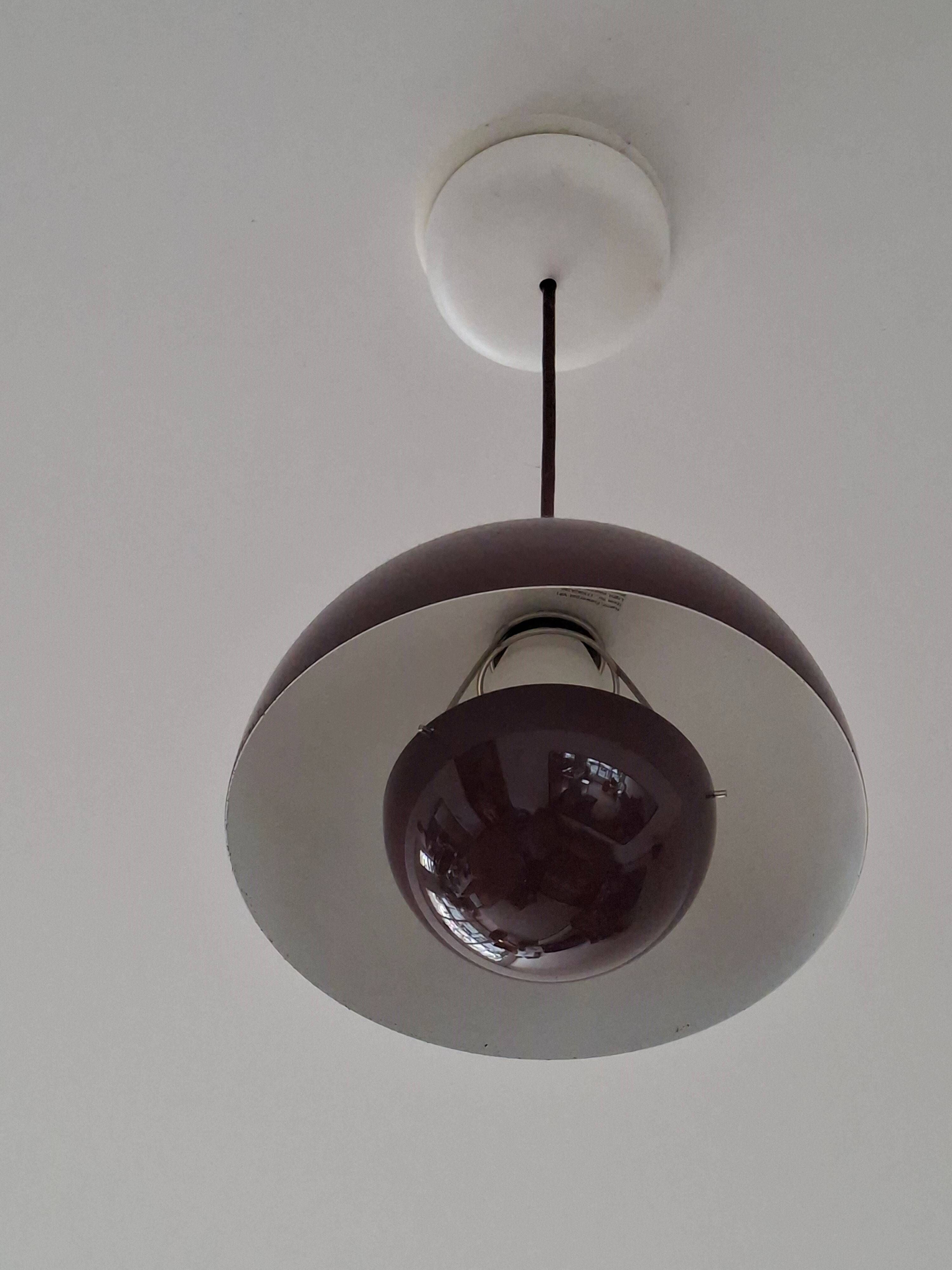 Suspension FlowerPot metal plum / Ø 23 cm - By Verner Panton, 1968