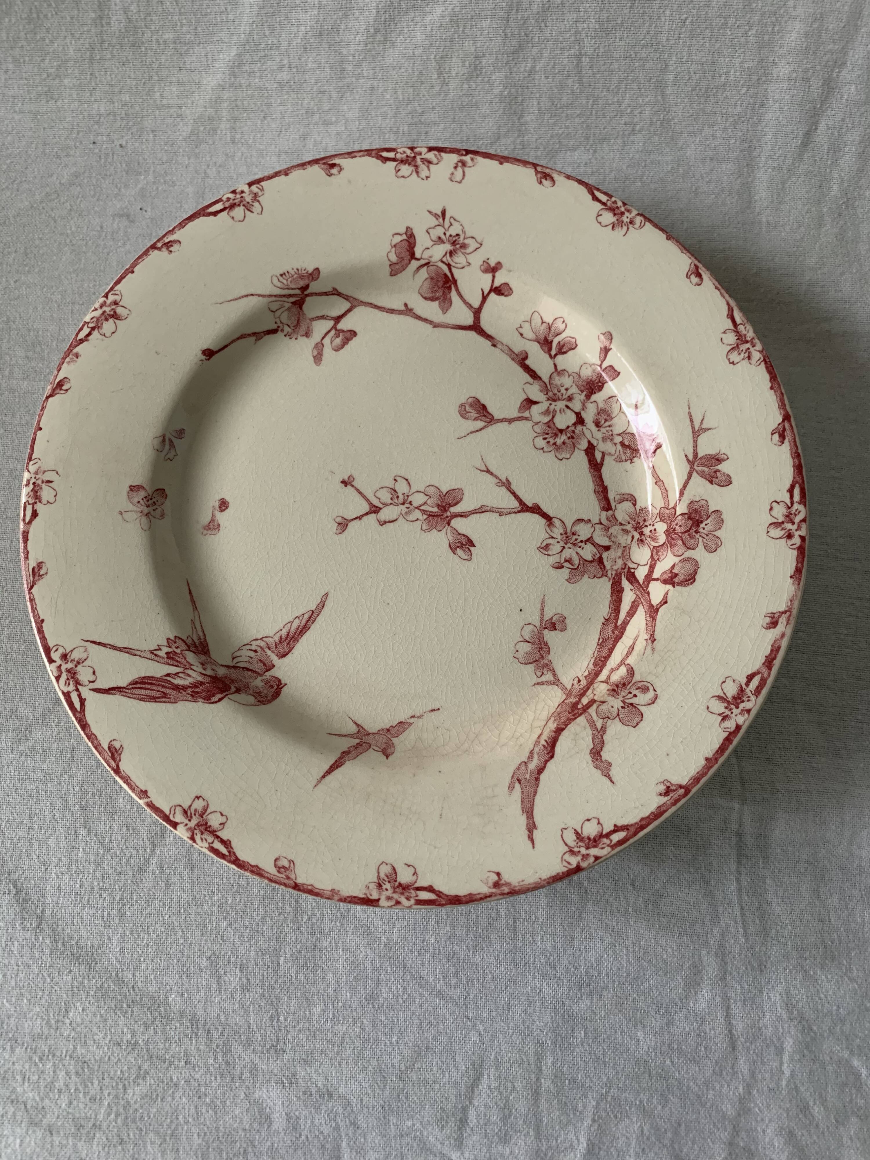 3 red compotiers Gien Iron Land The 20th century Martinets