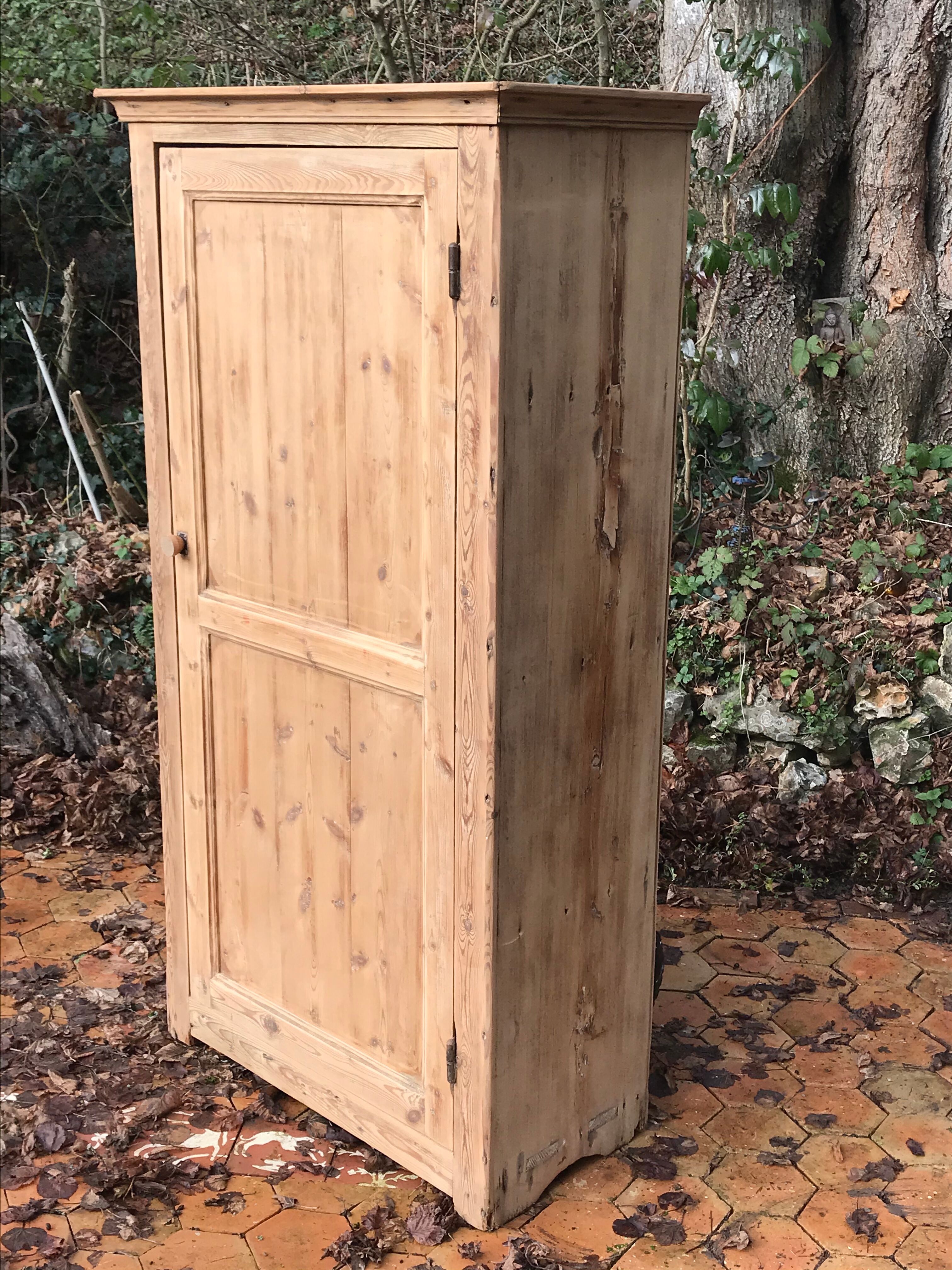 Wardrobe 1 door in solid pine