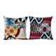 Set of 2 vintage ikat cushion covers 48x48 cm