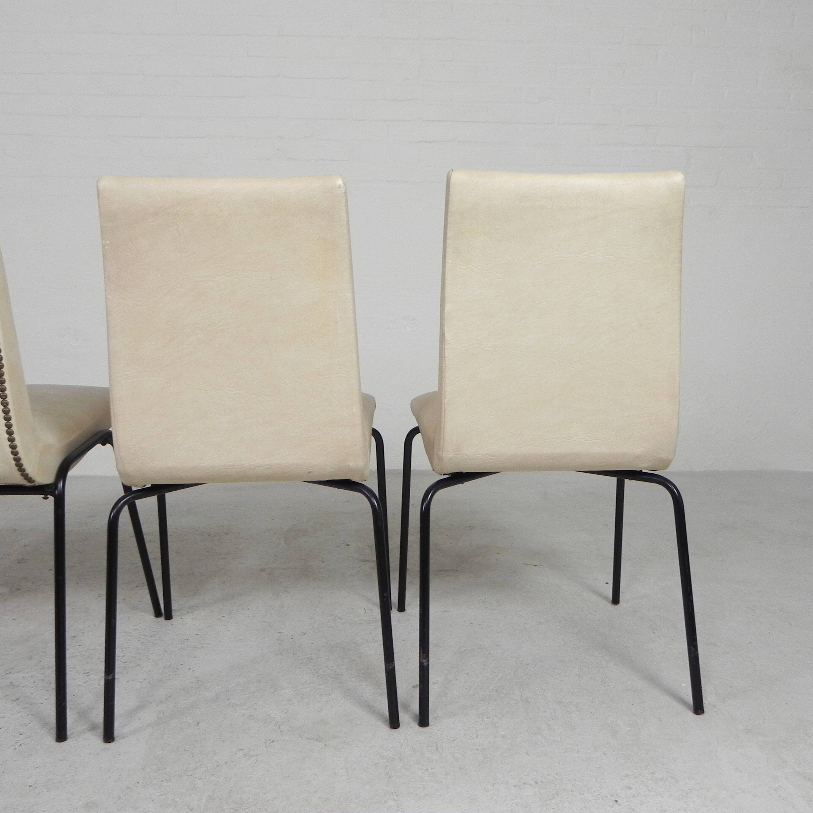 Set of 4 Meurop chairs by Pierre Guariche, 1950s