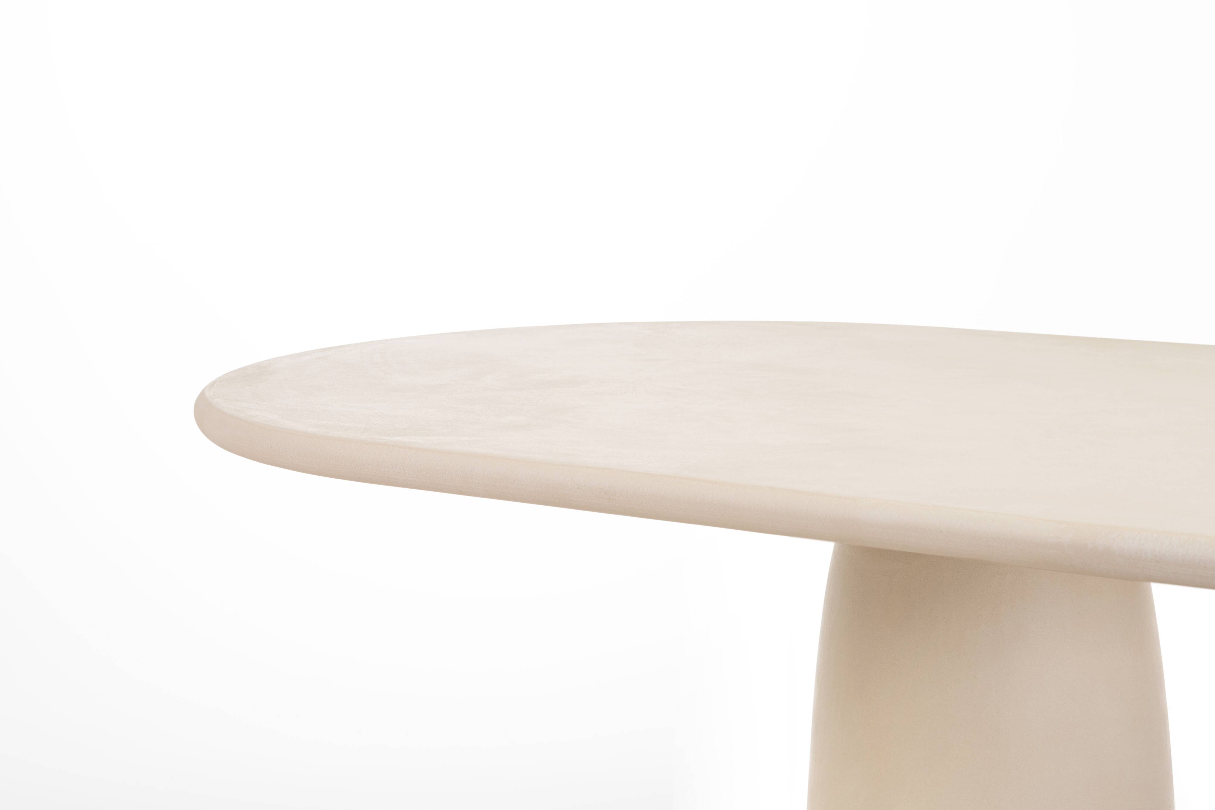 Handmade Contemporary Textured Premium Plaster Dining Table - Customizable