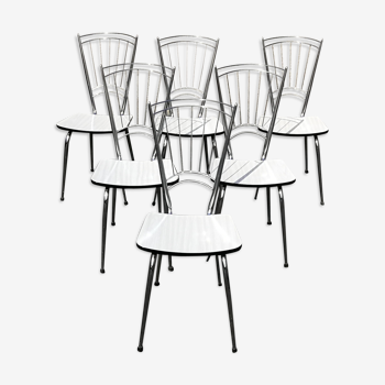 Six formica chairs