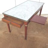 Louis XVI-style white marble coffee table