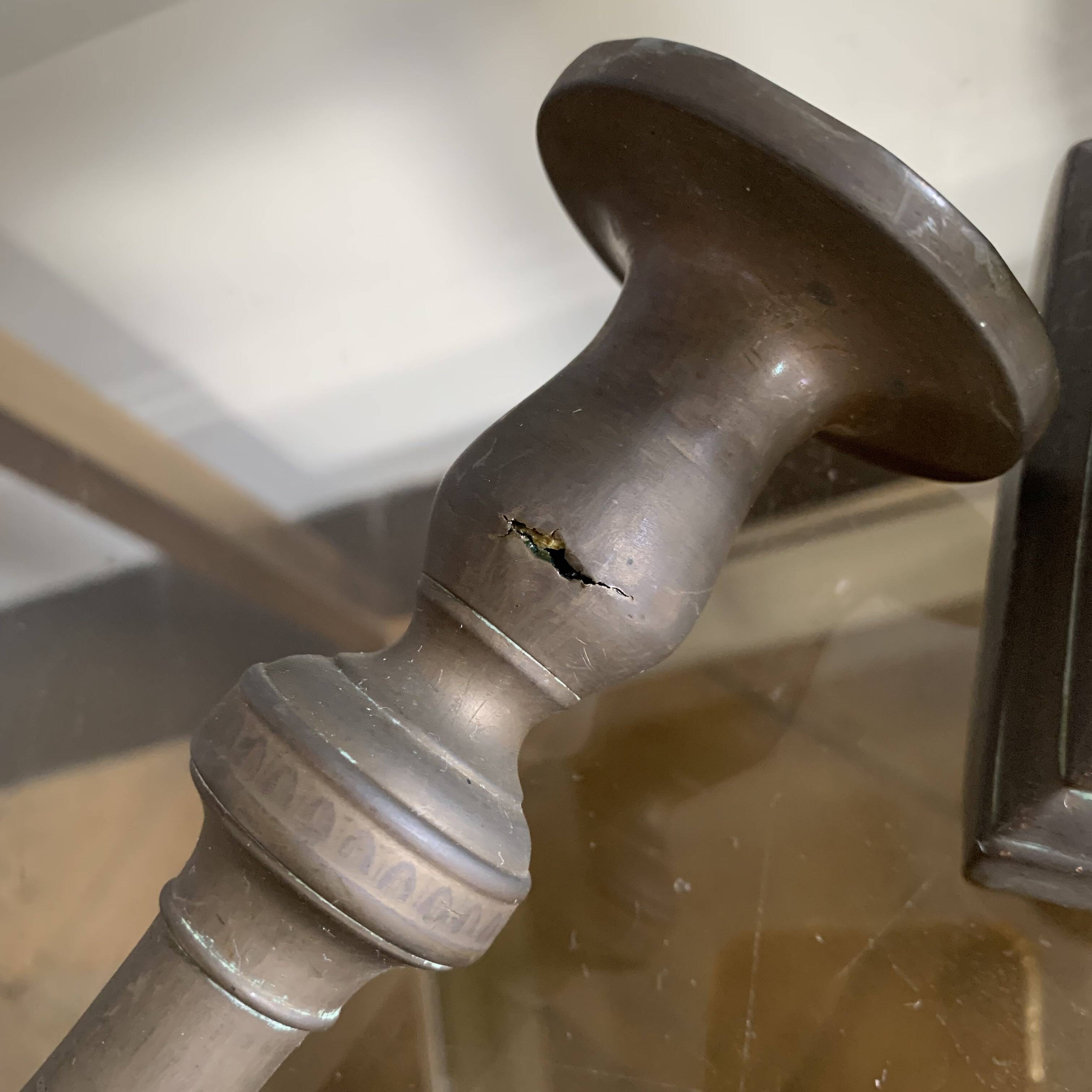 Pair of brass candlesticks