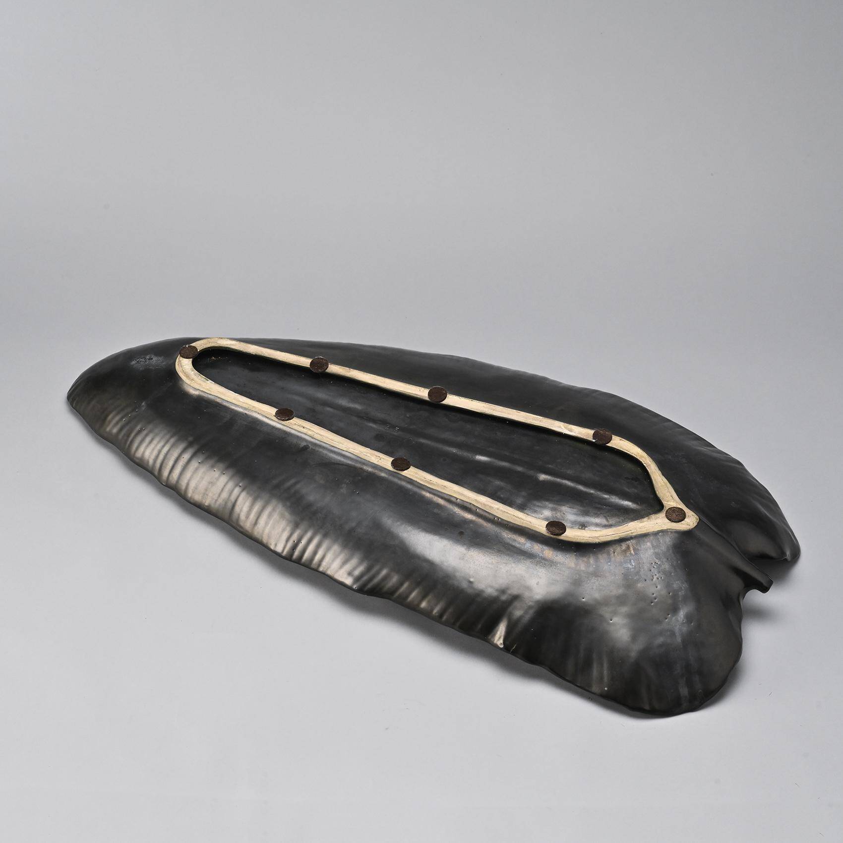 Large ceramic dish by Pol Chambost, France 1955