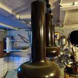 Space age, 3 brown Lita pendant lights