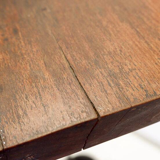 Metal and wood pedestal