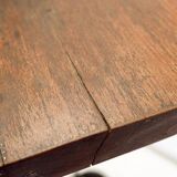 Metal and wood pedestal