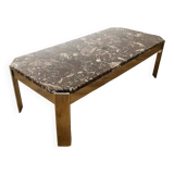 Marble coffee table and aluminum base