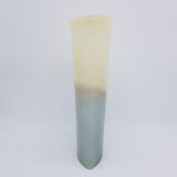 Vase en verre soufflé gris et beige