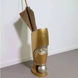 Painted Leeazanne umbrella stand, ca 1980 resin / epoxy / Hollywood Regency manufactured by the Lam Lee Group, Dallas USA.