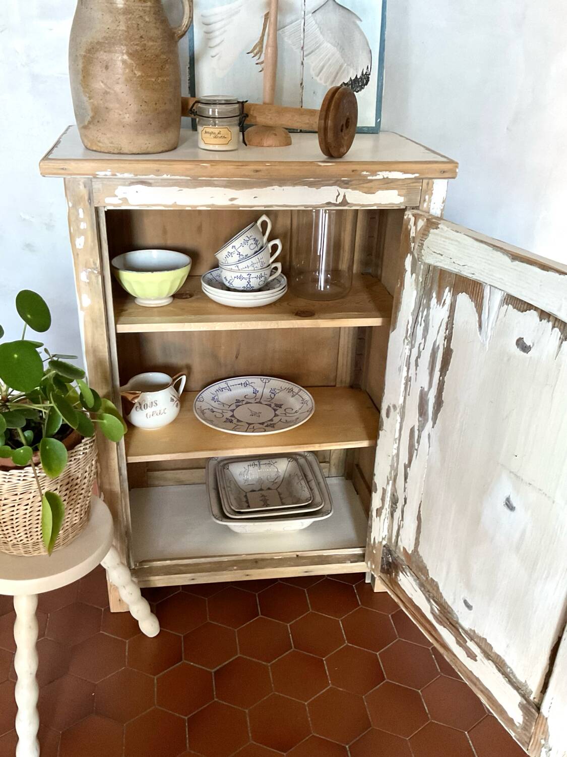 Confiturier vintage patiné