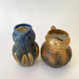 Flamed stoneware pitcher, 1900