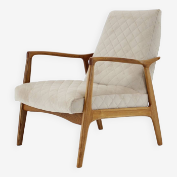 1970s Organic Oak Armchair, Czechoslovakia